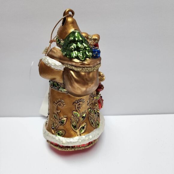 Trimmings by Dillard's Handcrafted Glass Christmas Santa Ornament - Picture 3 of 7